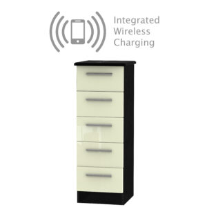 5 Drawer Narrow Chest Integrated Charging