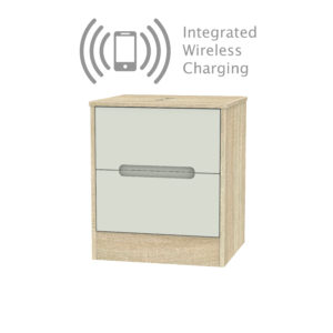 2 Drawer Bedside Integrated Charging