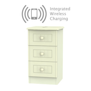 3 Drawer Bedside with Charging